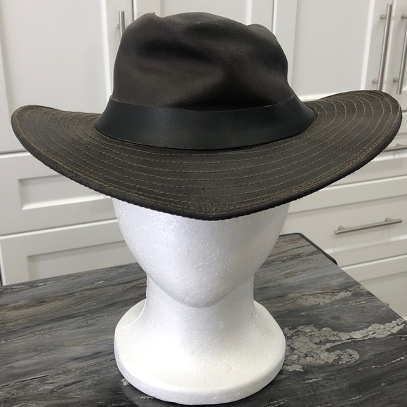 Source Unknown Other - 🤠Brown Genuine Leather Trilby / Fedora / Rancher Hat – Size M